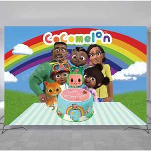 USED backdrop cody and cocomelon family decorate for birthday party